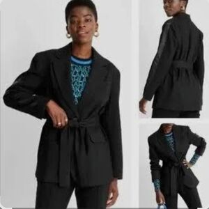 Future Collective Women's Black Belted Blazer